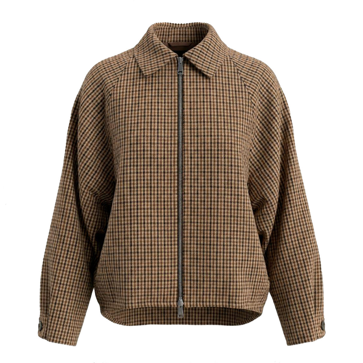 WITHBLACK JACKET JACKIE CAMEL CHECK
