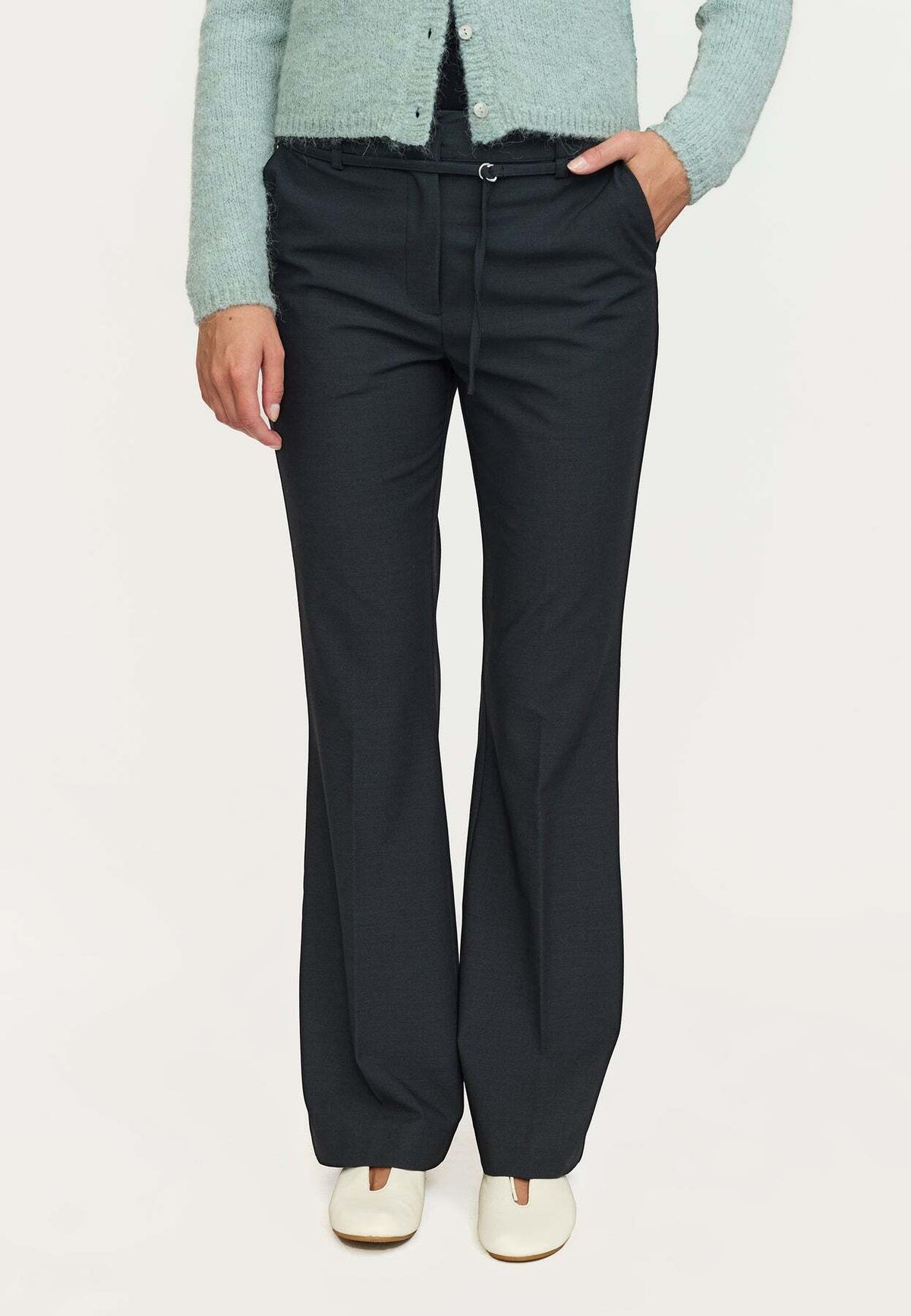 SOFT REBELS BROEK FINLEY DARK GREY MELANGE 