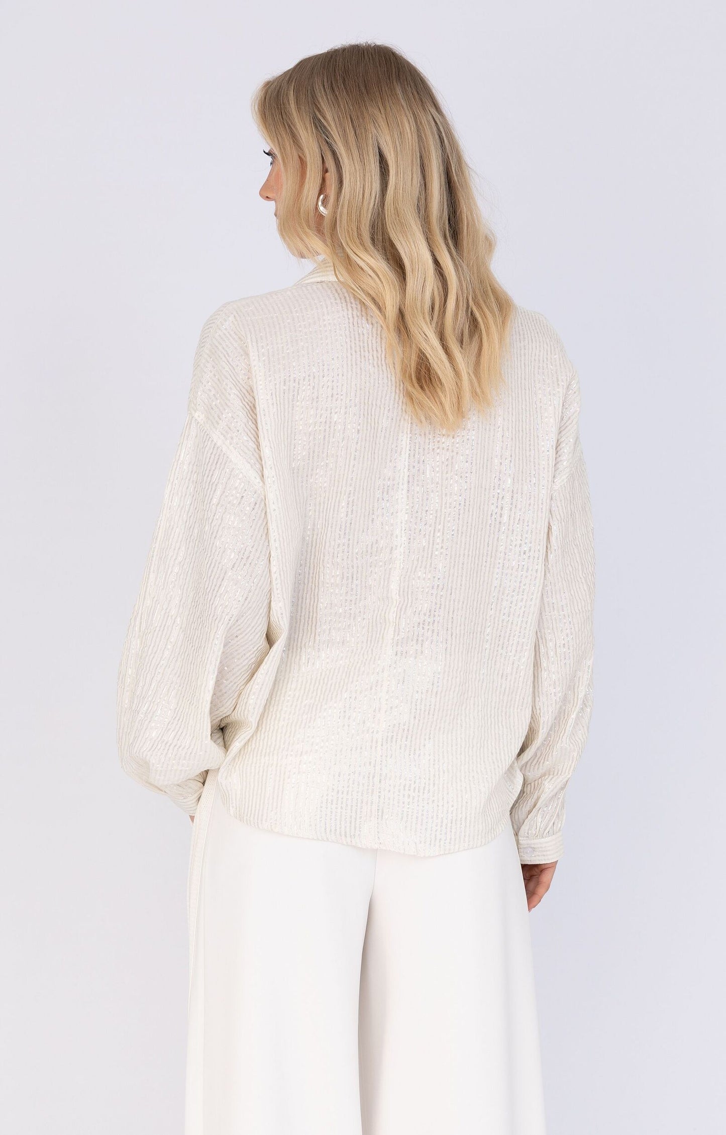ANNA BLOUSE MET STREPEN SILVER STRIPE