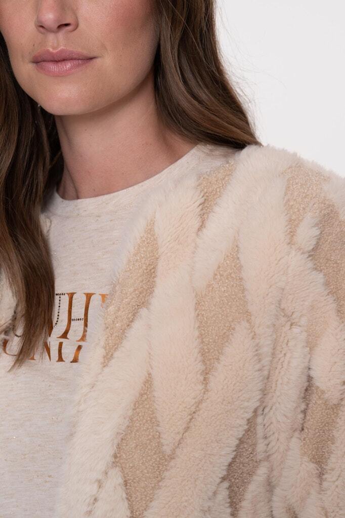 GEISHA JASJE FLUFFY RUITPATROON ECRU