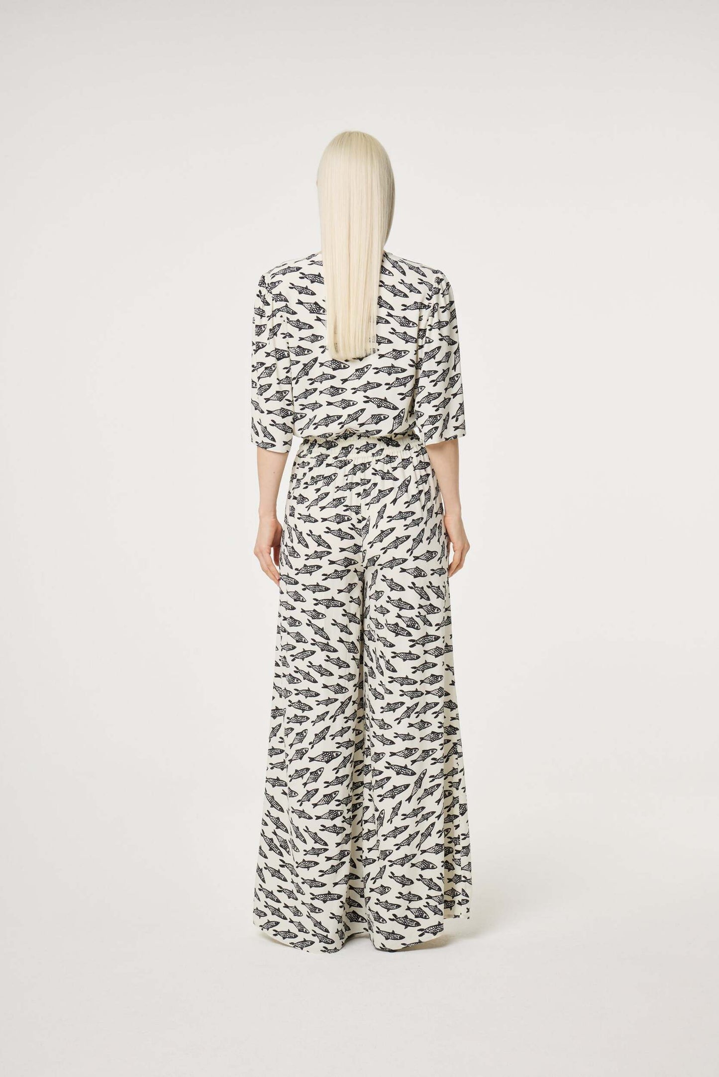 FABIENNE CHAPOT BROEK PALAPA OFF-WHITE/BLACK
