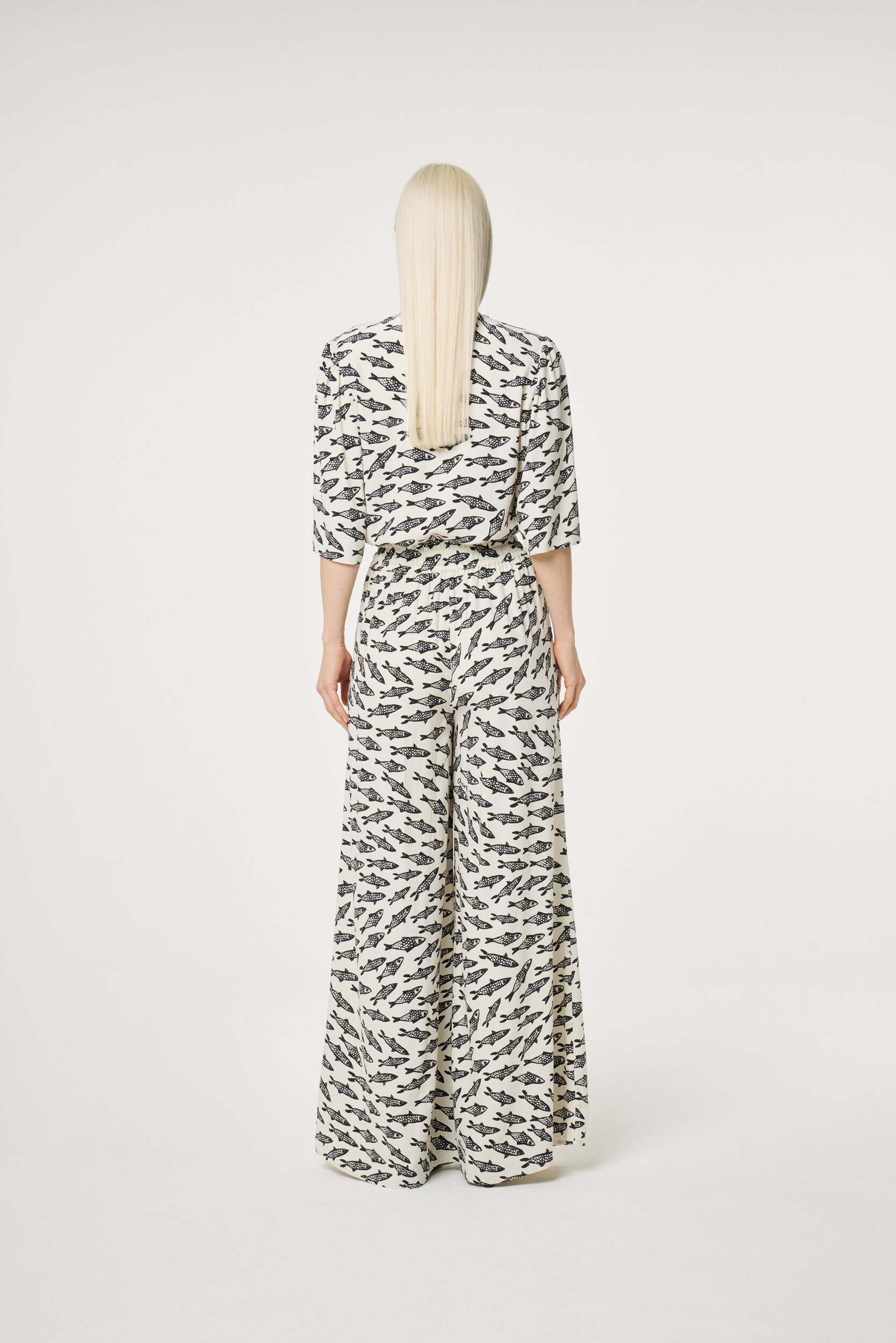 FABIENNE CHAPOT BROEK PALAPA OFF-WHITE/BLACK