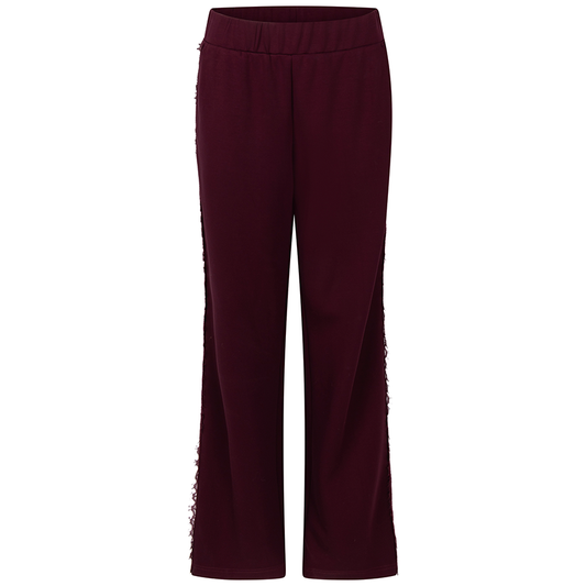 TRAMONTANA BROEK LACE POMEGRANATE