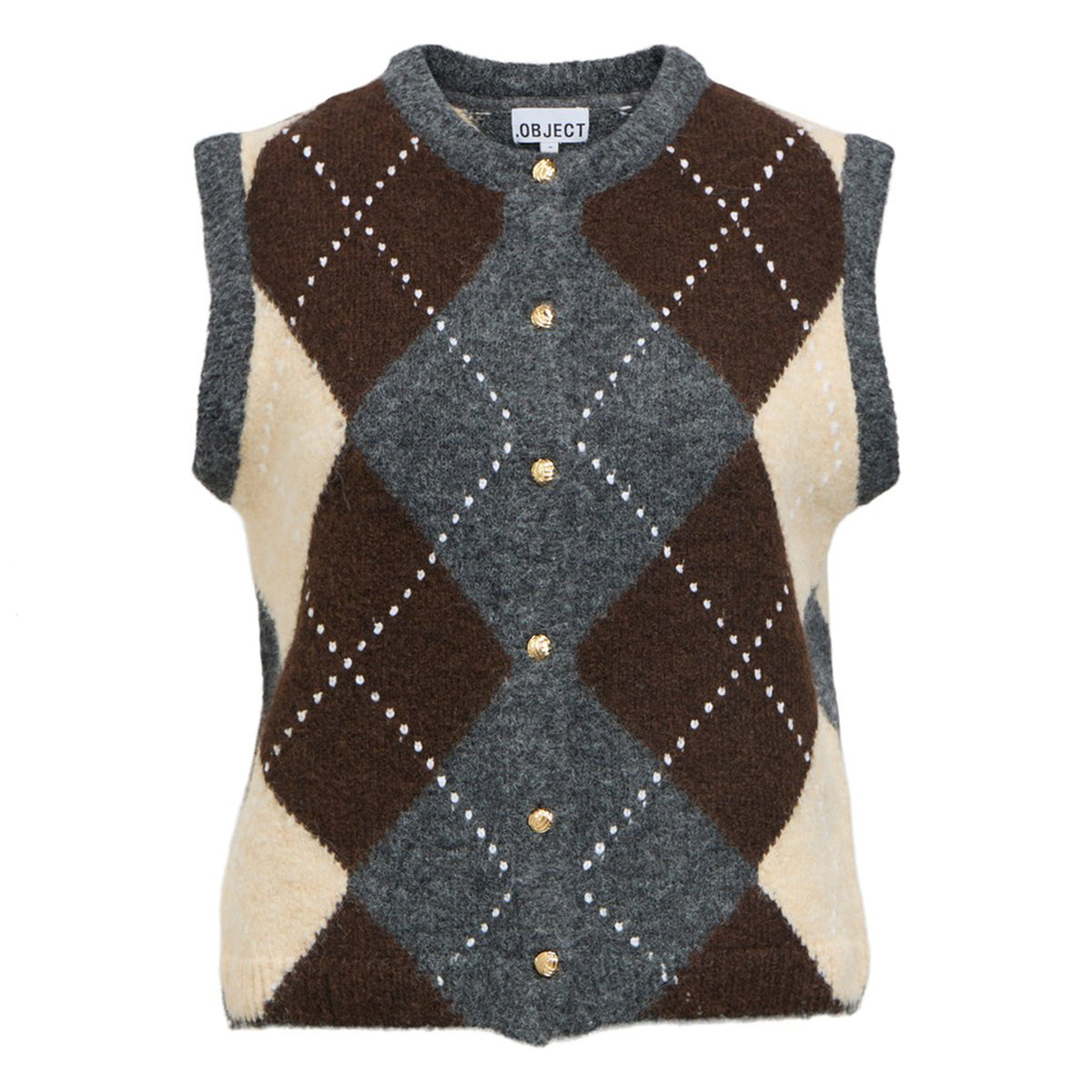 OBJECT SPENCER BRENDA MEDIUM GREY MELANGE/SEAL BROWN