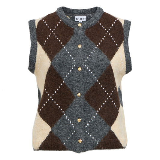 OBJECT SPENCER BRENDA MEDIUM GREY MELANGE/SEAL BROWN