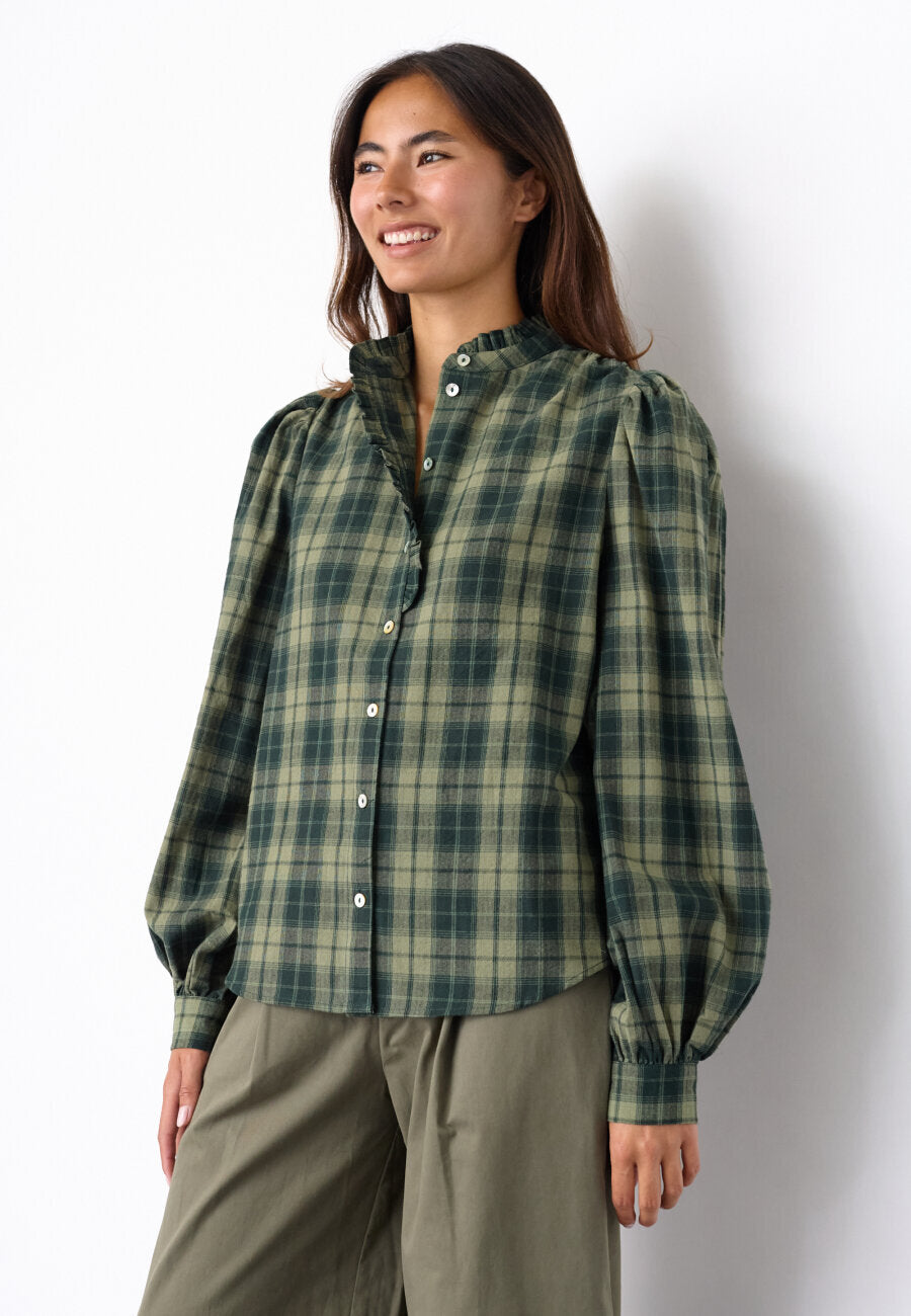 SISTERS POINT BLOUSE VIRSA GREEN CHECK