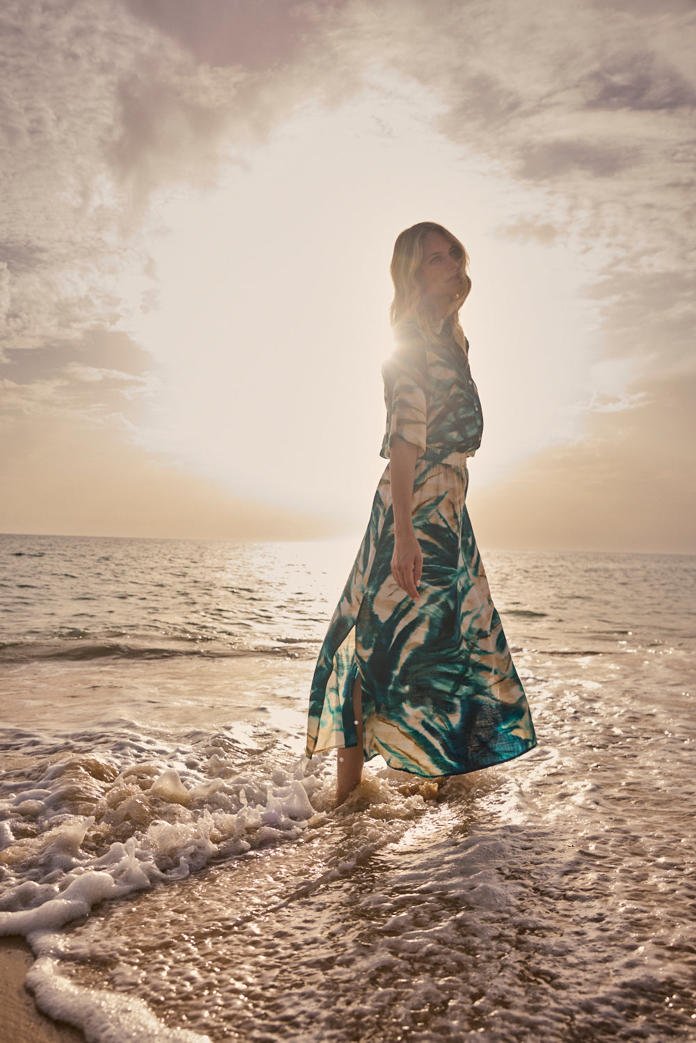 TRAMONTANA JURK BOTANIQUE PRINT BLUES