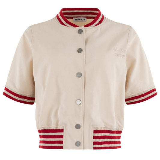 ANNA BLUE JACK BOMBER ECRU/ROOD
