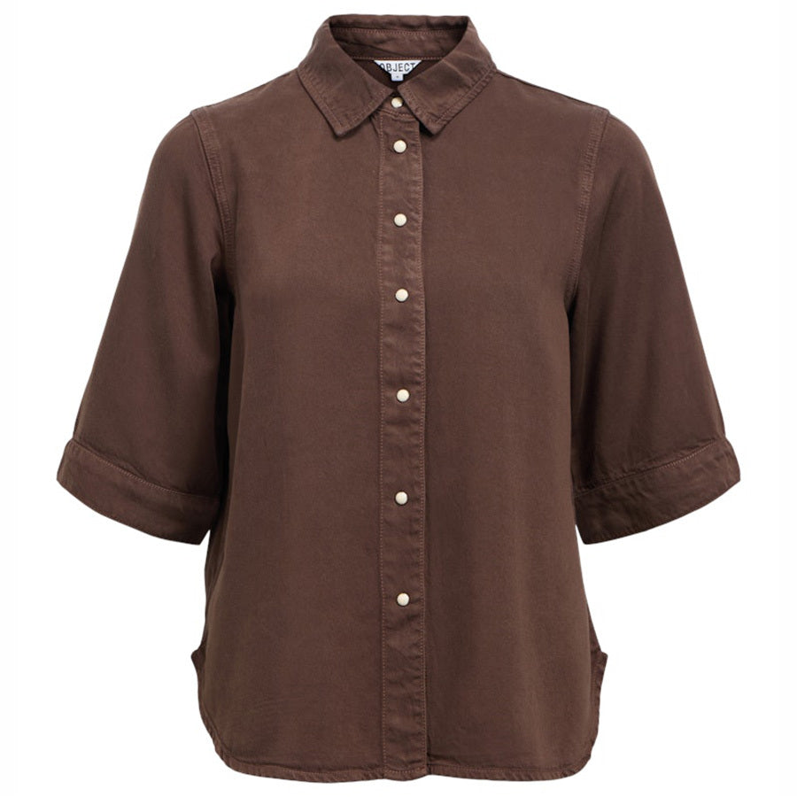 OBJECT BLOUSE FRAME SEAL BROWN