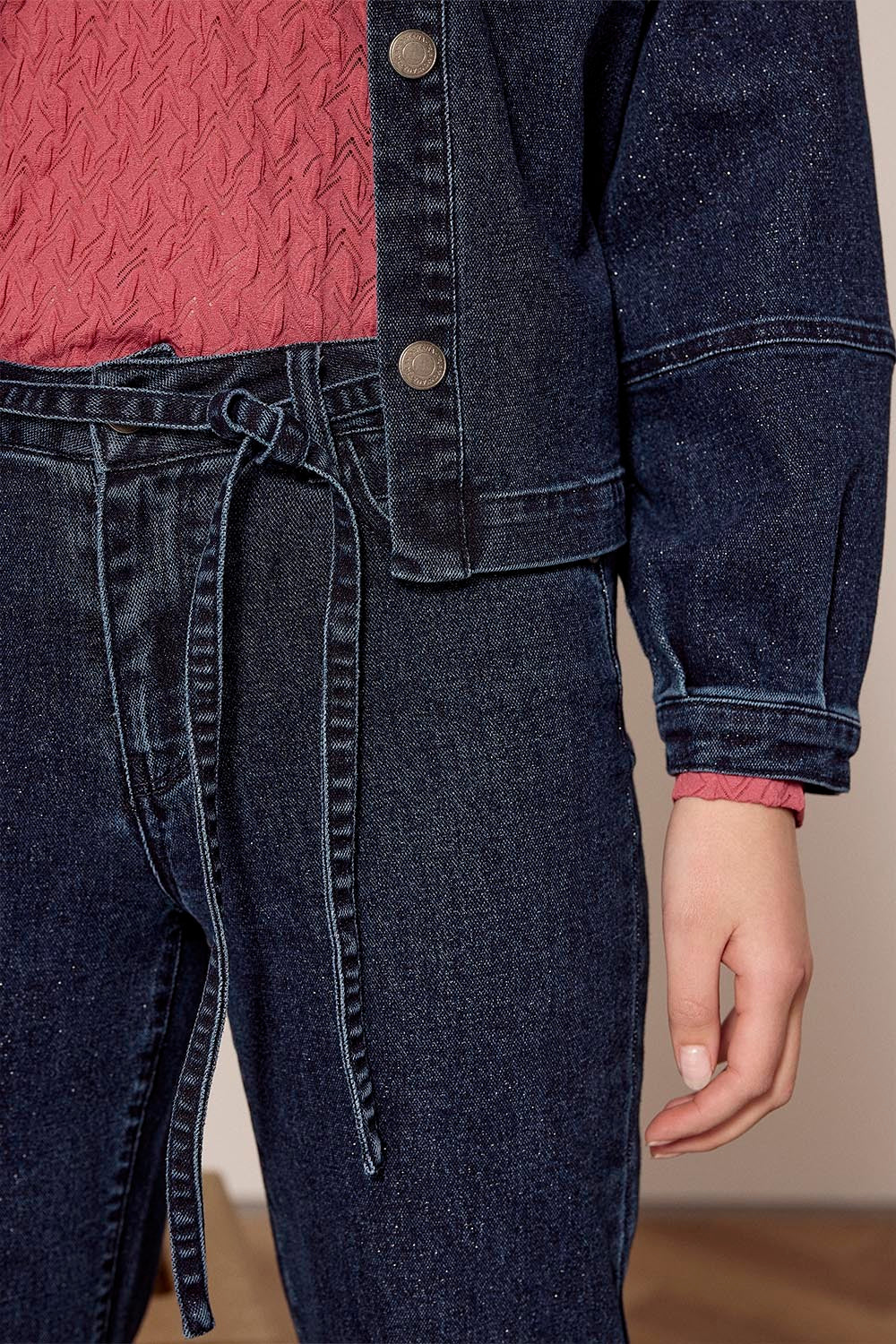 TRAMONTANA JEANS FLARED DARK BLUE DENIM