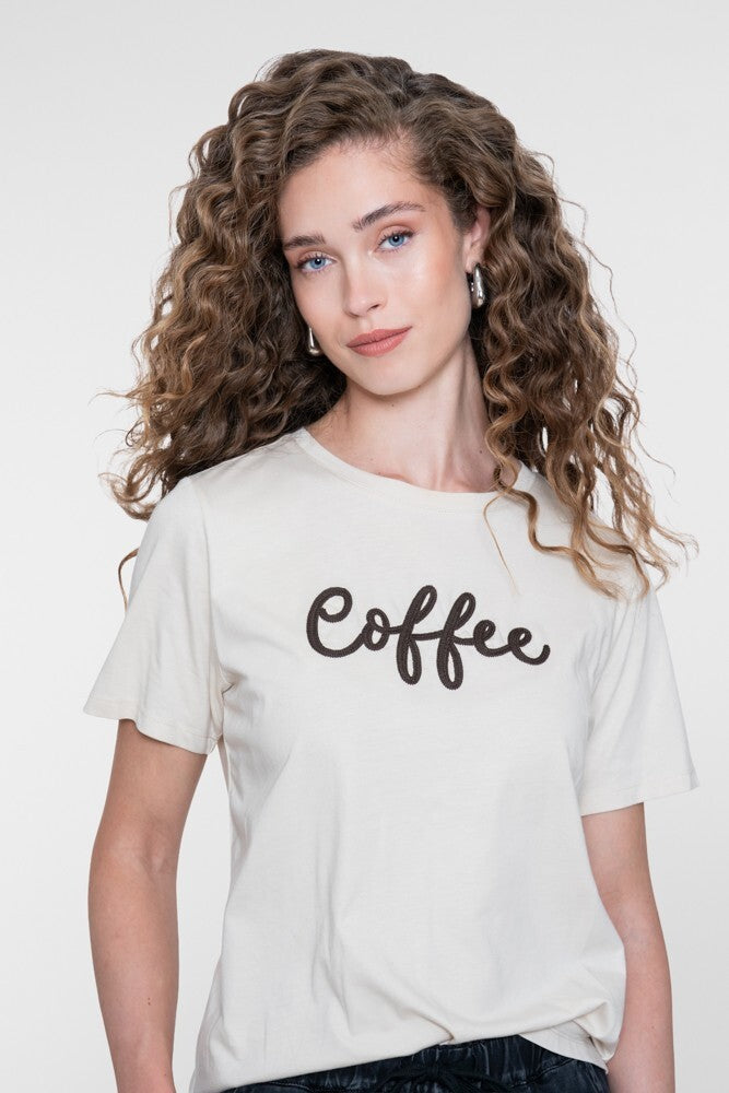 GEISHA T-SHIRT COFFEE SAND/KHAKI