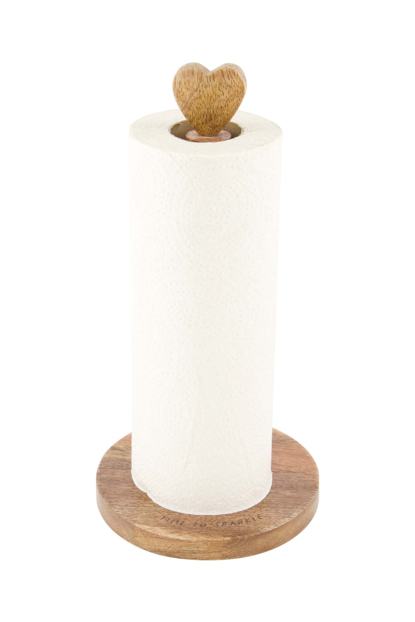 ZUSSS KEUKENROLHOUDER HOUT HARTJE NATUREL