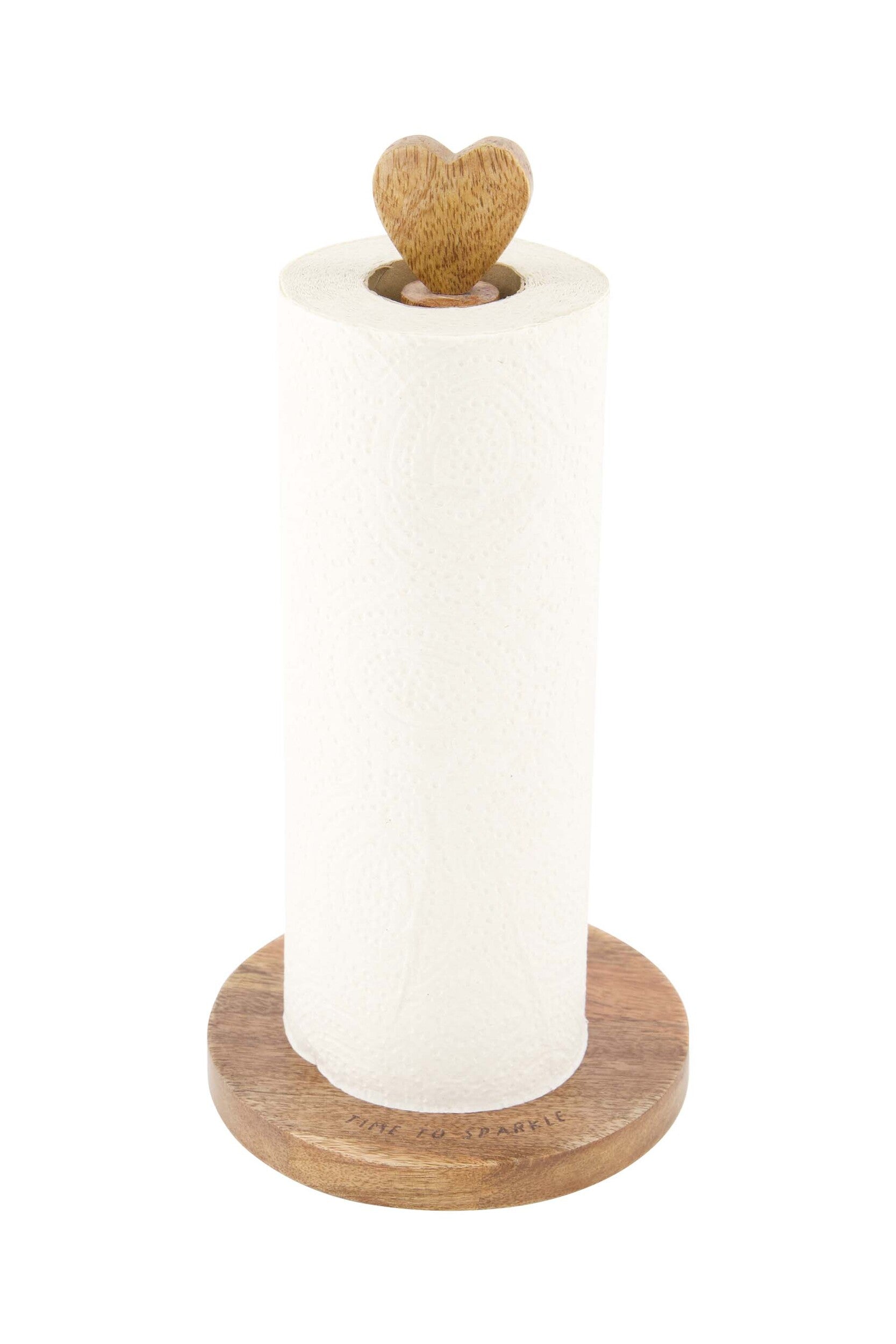 ZUSSS KEUKENROLHOUDER HOUT HARTJE NATUREL