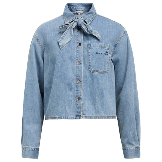 OBJECT BLOUSE VILMA MEDIUM BLUE DENIM