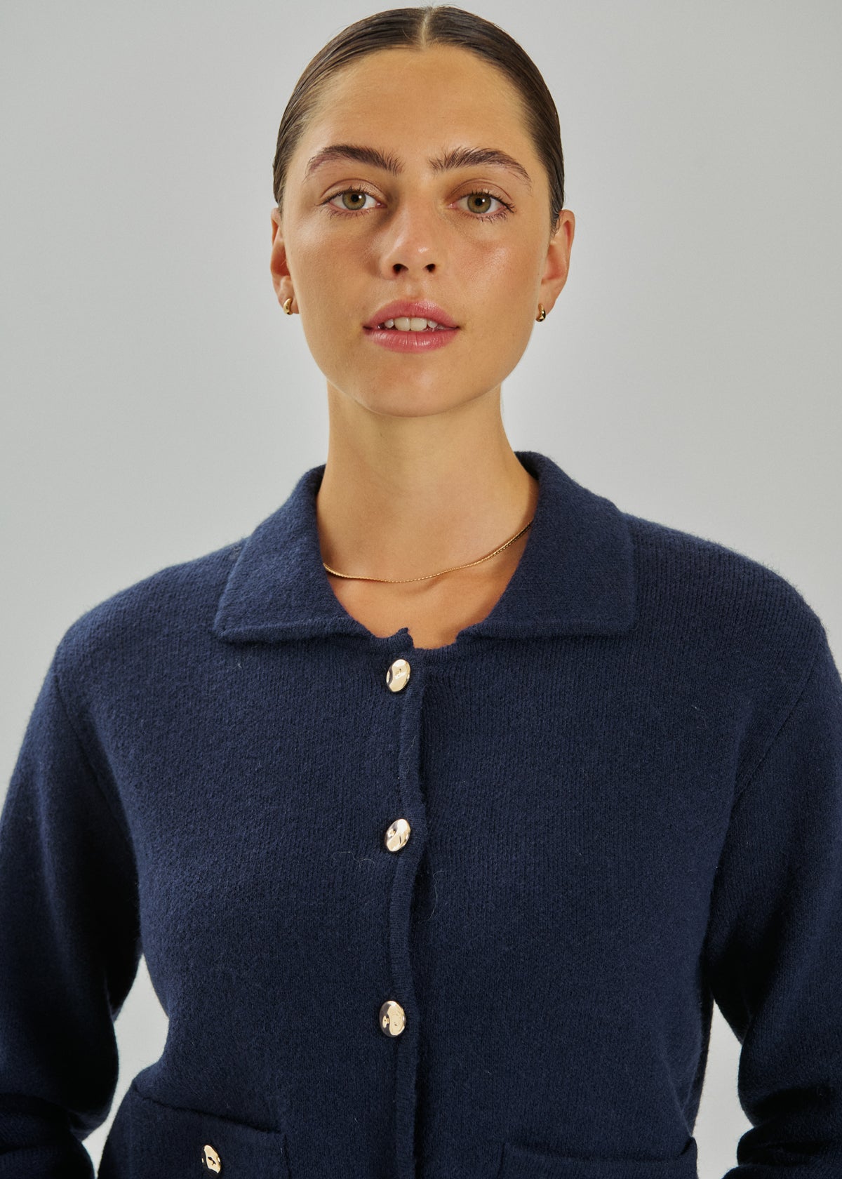 FREEQUENT VEST ZANA NAVY BLAZER