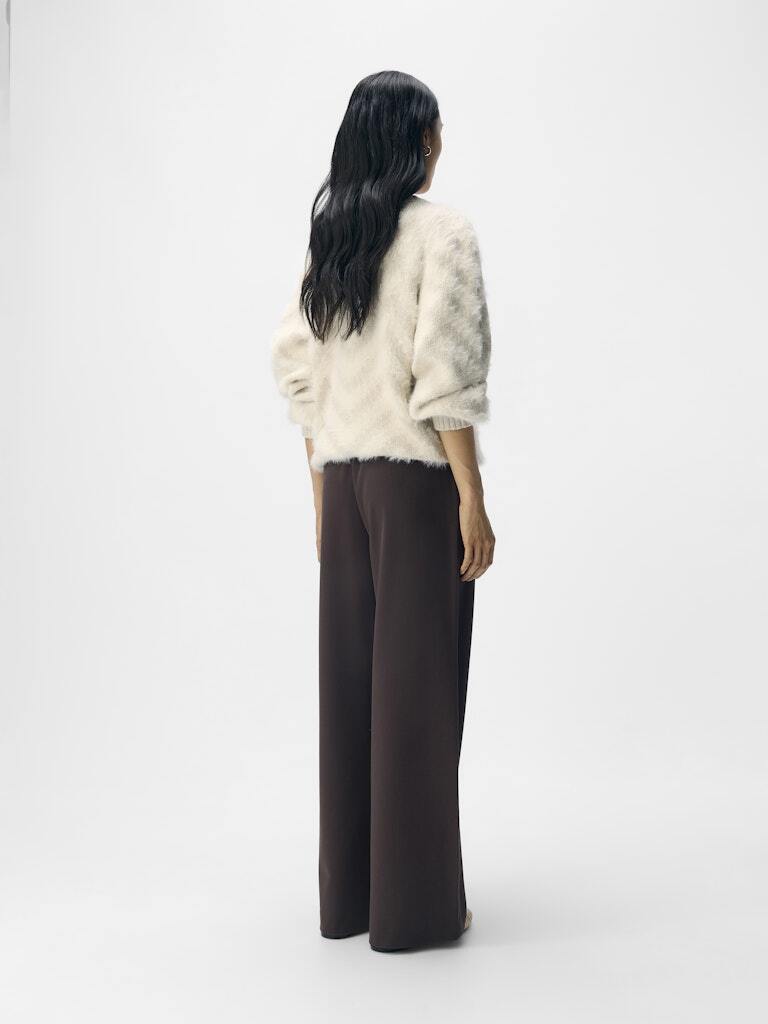 OBJECT BROEK LISA WIDE SEAL BROWN