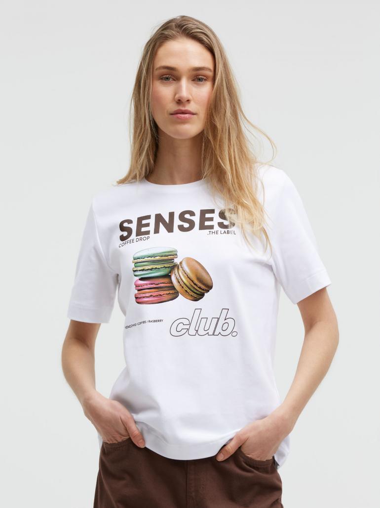 SENSES THE LABEL T-SHIRT MACARON OPTIC WHITE