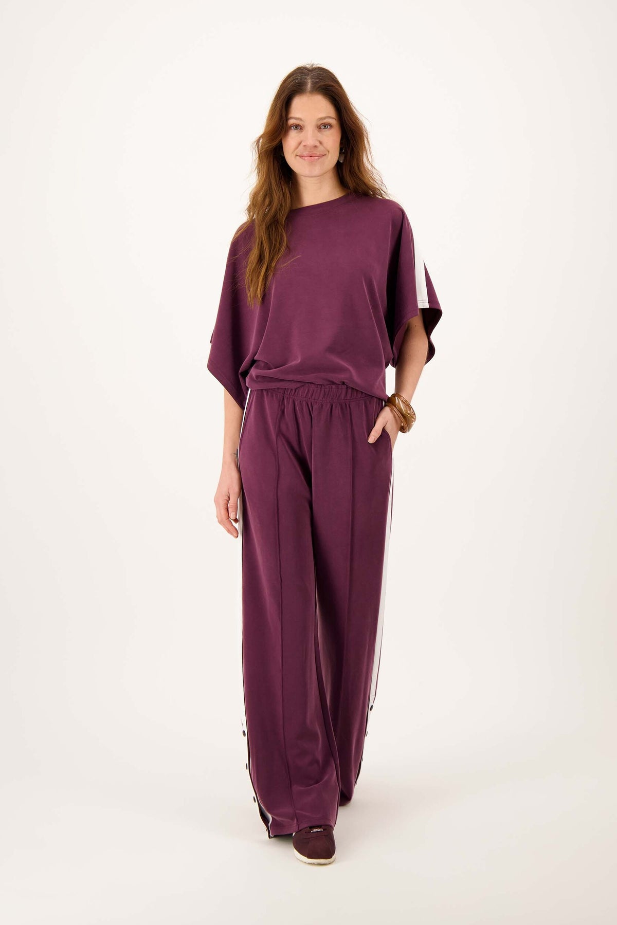 ZUSSS BOOTHALSTOP MET BIES EN VLINDERMOUW BURGUNDY