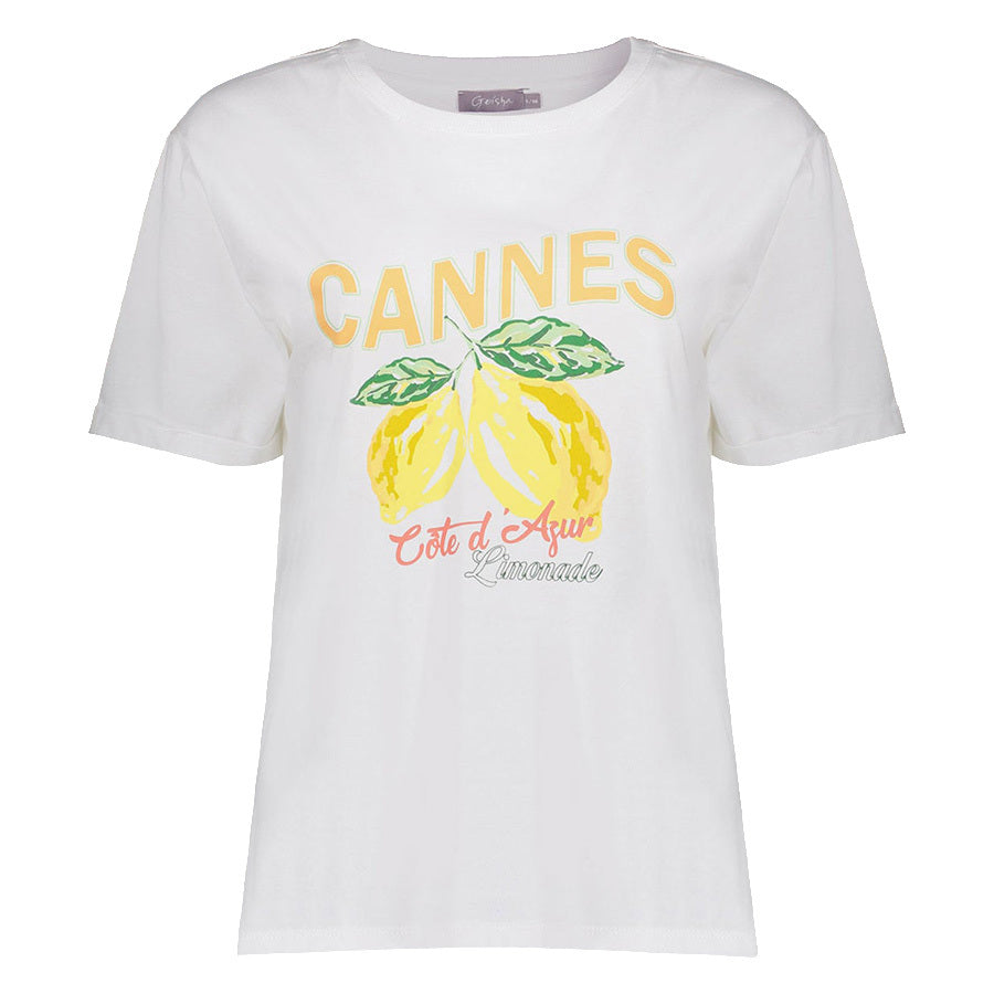GEISHA T-SHIRT LEMONS OFF-WHITE