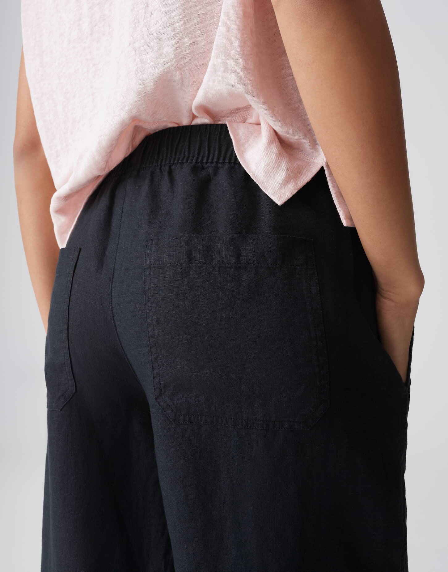 OPUS BROEK MYHA LINEN BLACK