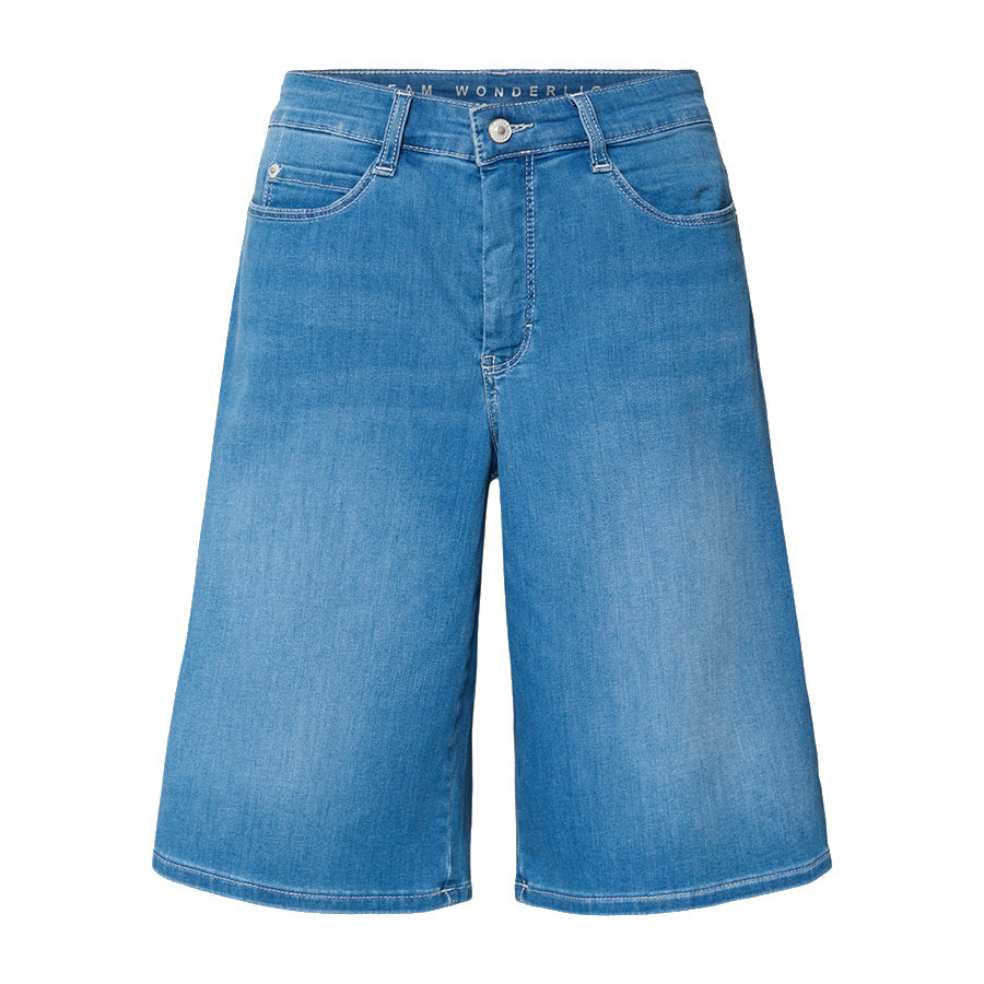 MAC JEANS DREAM WIDE BERMUDA SUMMER MID BLUE WASH