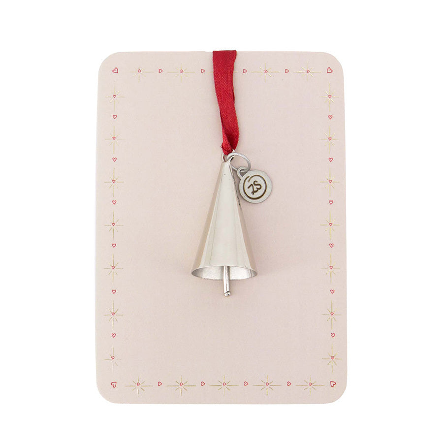 ZUSSS KERSTHANGER METAAL BEL ZILVER