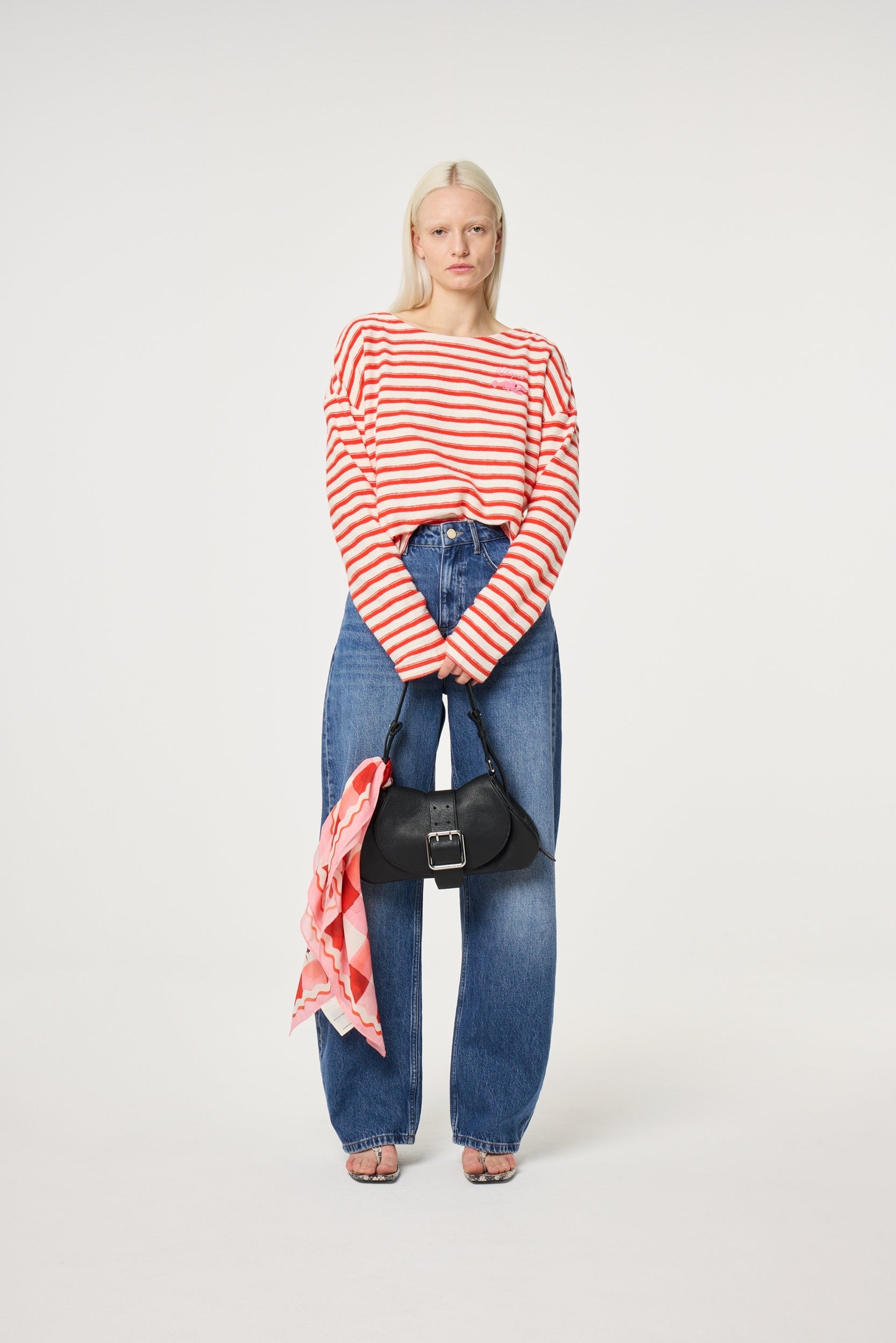 FABIENNE CHAPOT TOP CELINA COSY WHITE/TANGERINE TANGO