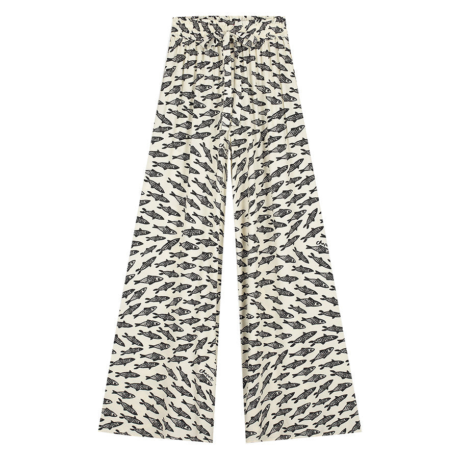 FABIENNE CHAPOT BROEK PALAPA OFF-WHITE/BLACK