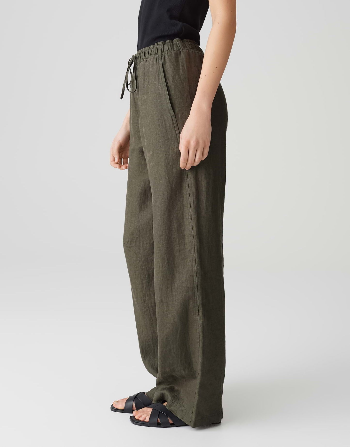 OPUS BROEK MILENI LINEN OLIVE LEAF
