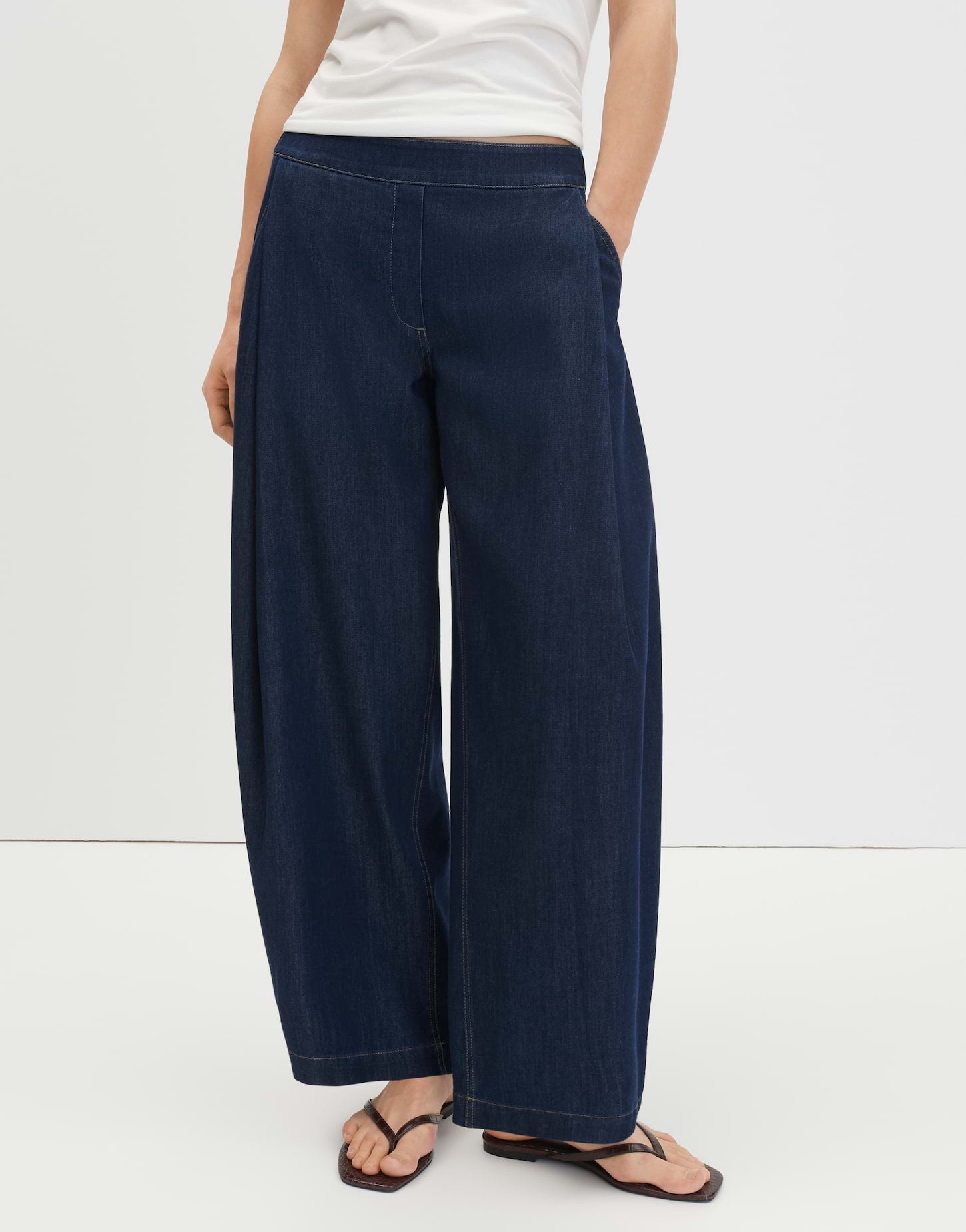 SOMEDAY JEANS CHARLIE CURVED DENIM RINSED DARK BLUE