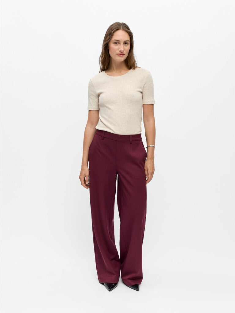 OBJECT BROEK LISA WIDE WINDSOR WINE