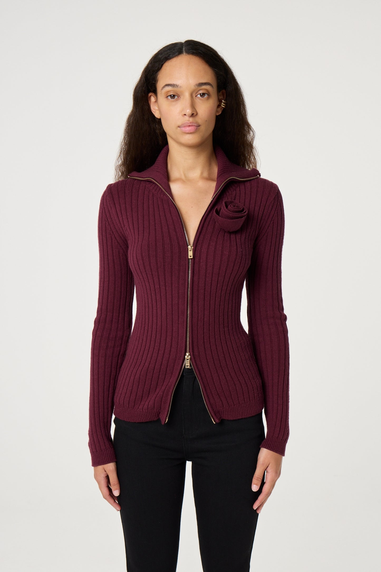 FABIENNE CHAPOT VEST VESTA DEEP BURGUNDY
