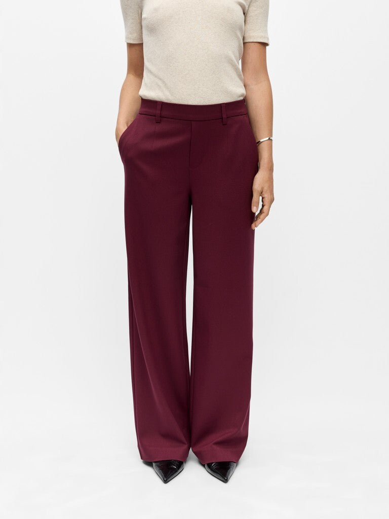 OBJECT BROEK LISA WIDE WINDSOR WINE