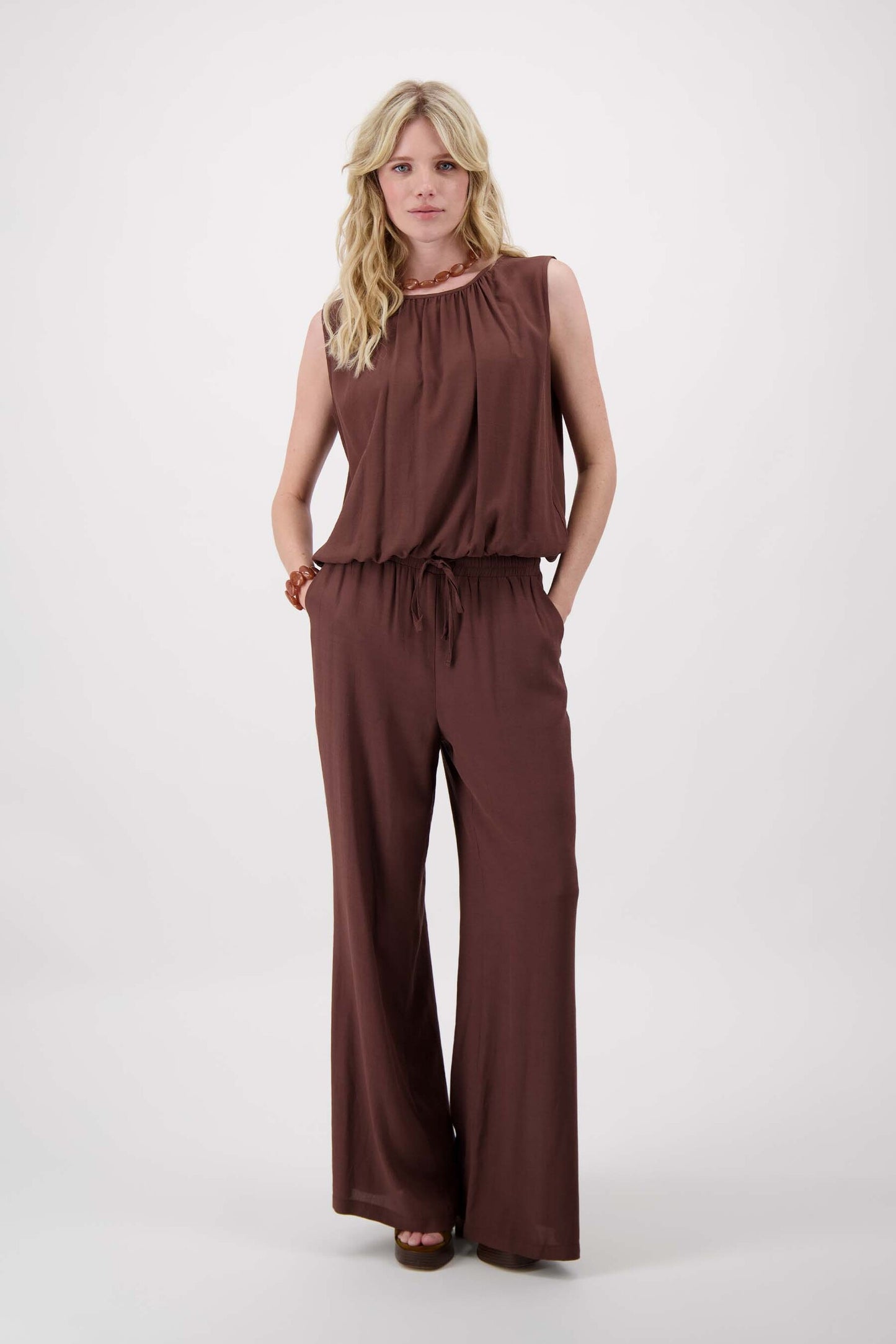 ZUSSS BROEK CRINCLE BROWN