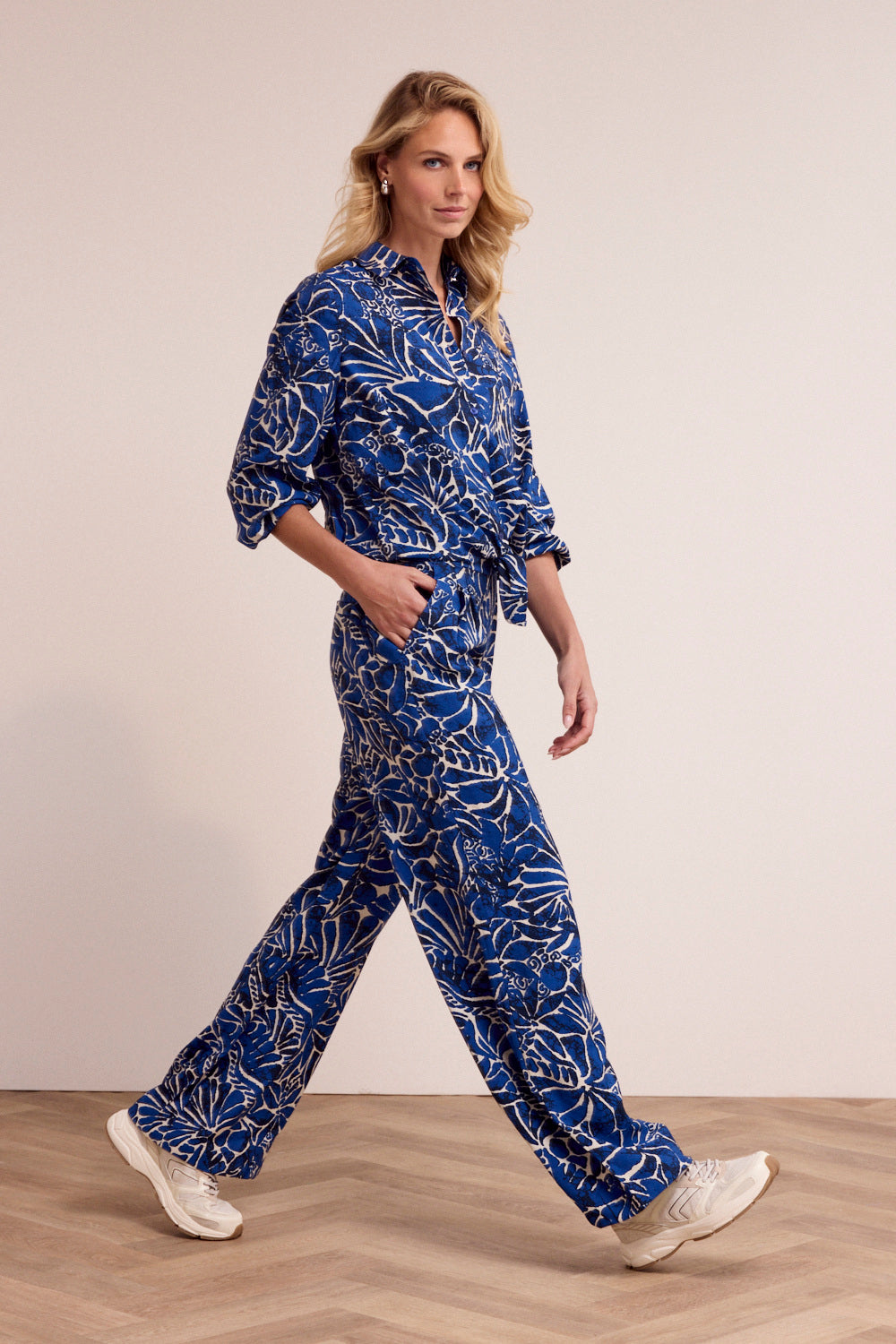 TRAMONTANA BROEK BLUE PRINT INK