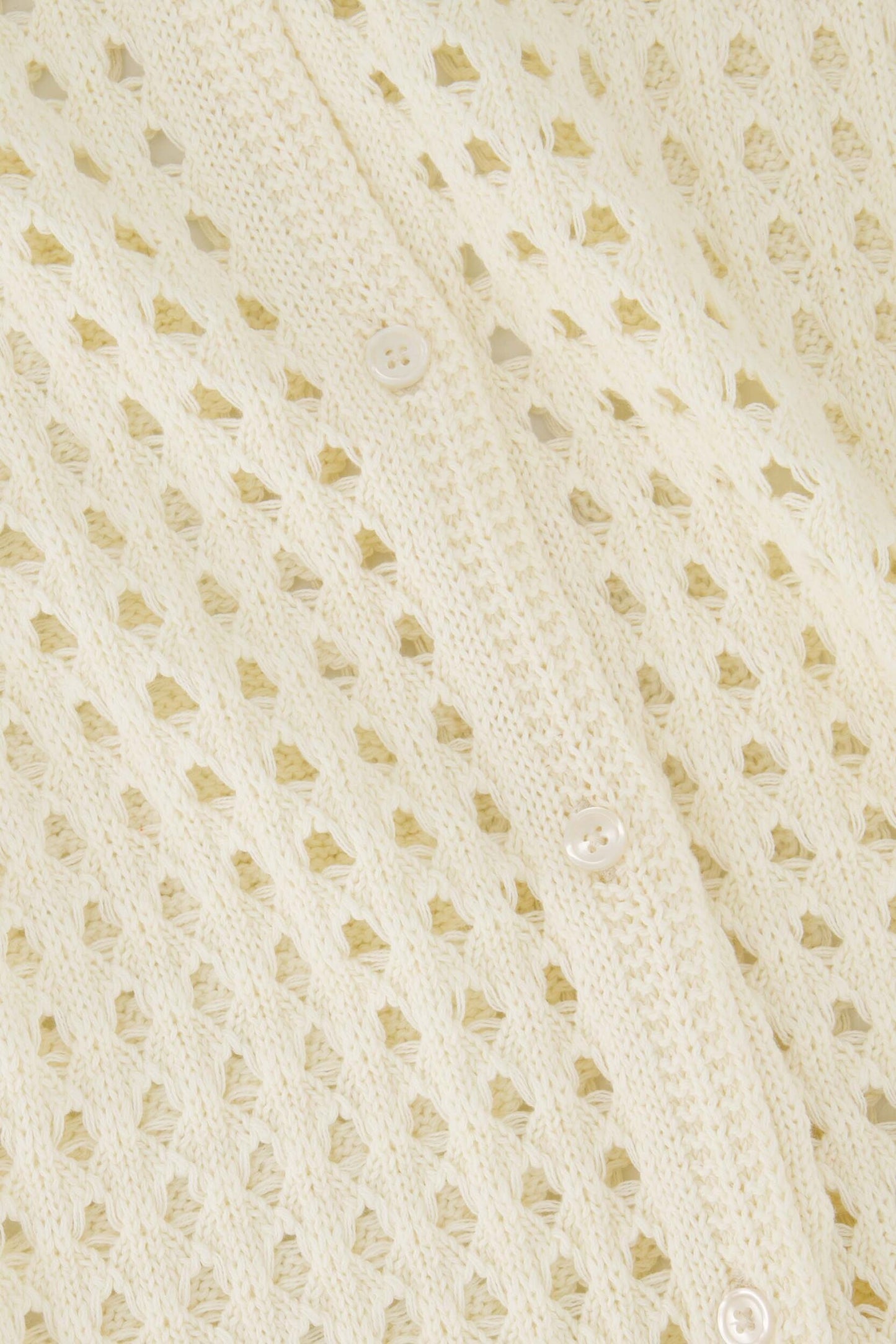 ZUSSS VESTJE AJOUR MOUWLOOS OFF-WHITE