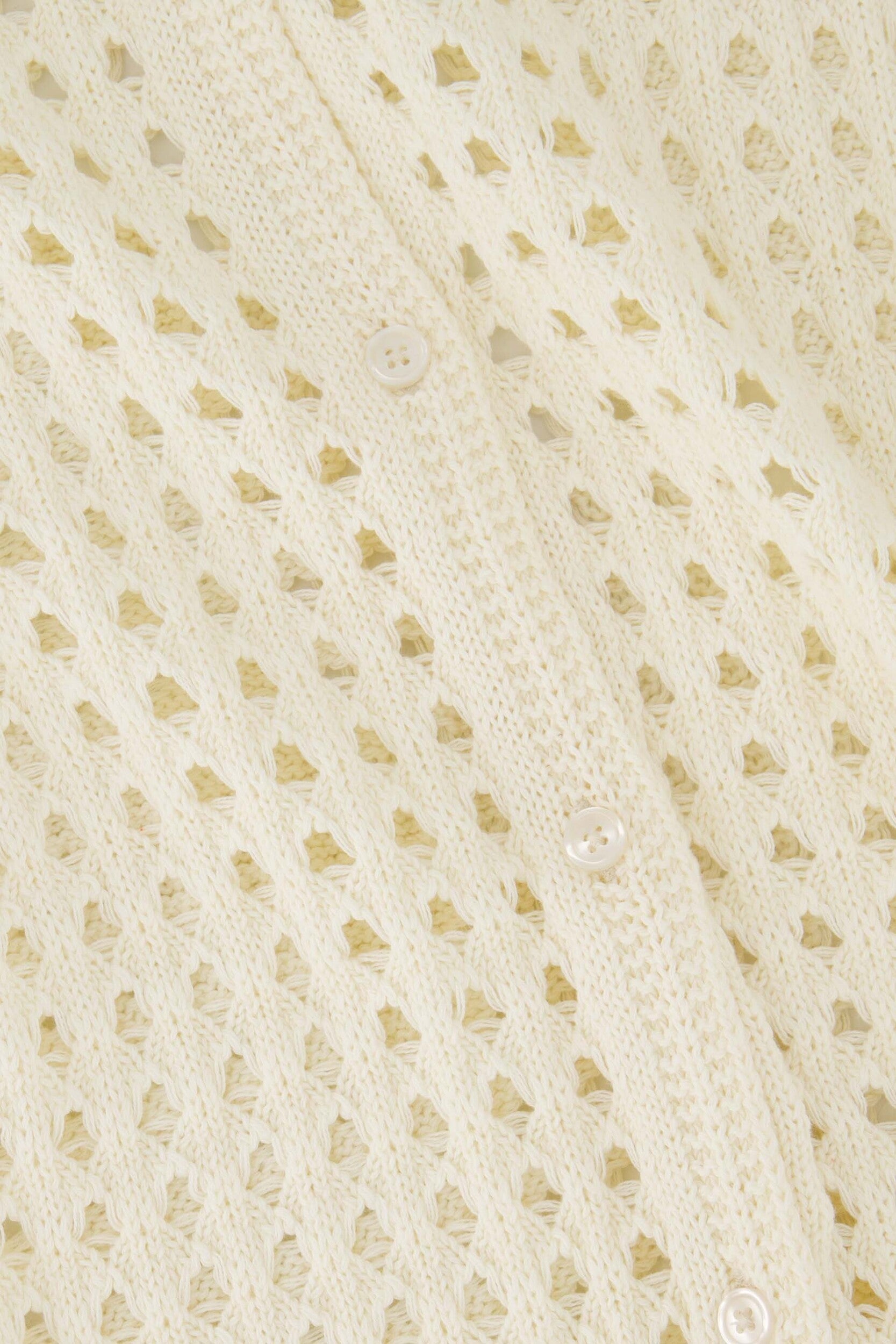 ZUSSS VESTJE AJOUR MOUWLOOS OFF-WHITE