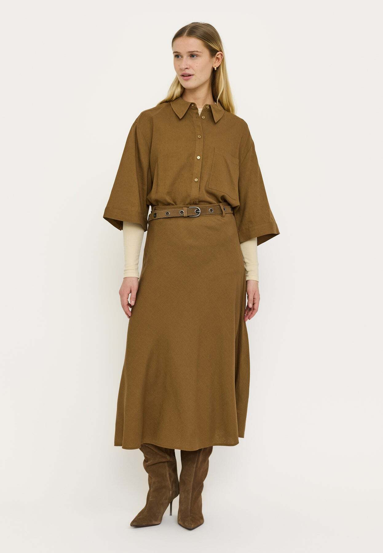 SOFT REBELS BLOUSE YINDI SEPIA