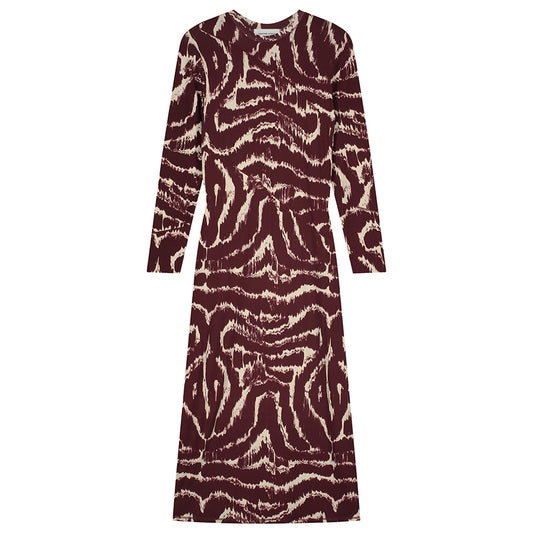 FABIENNE CHAPOT JURK QUINT DEEP BURGUNDY/CREAM