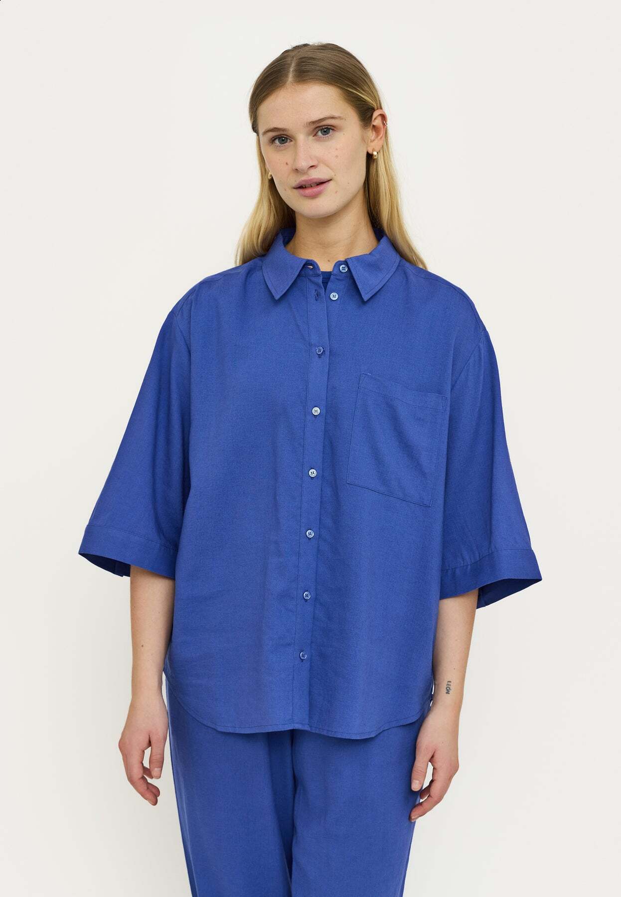 SOFT REBELS BLOUSE YINDI DEEP ULTRAMARINE