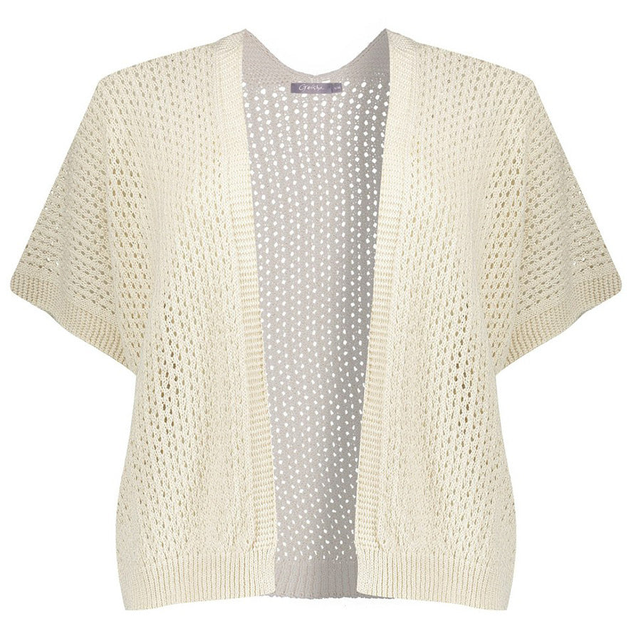 GEISHA VEST AJOUR OFF-WHITE