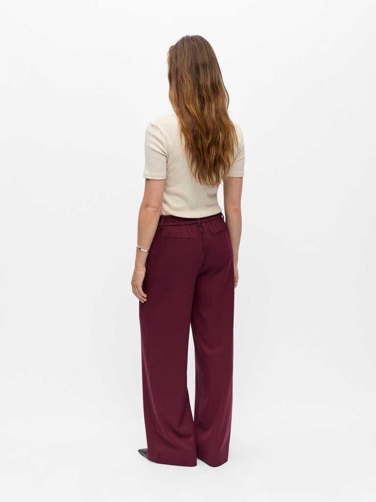 OBJECT BROEK LISA WIDE WINDSOR WINE