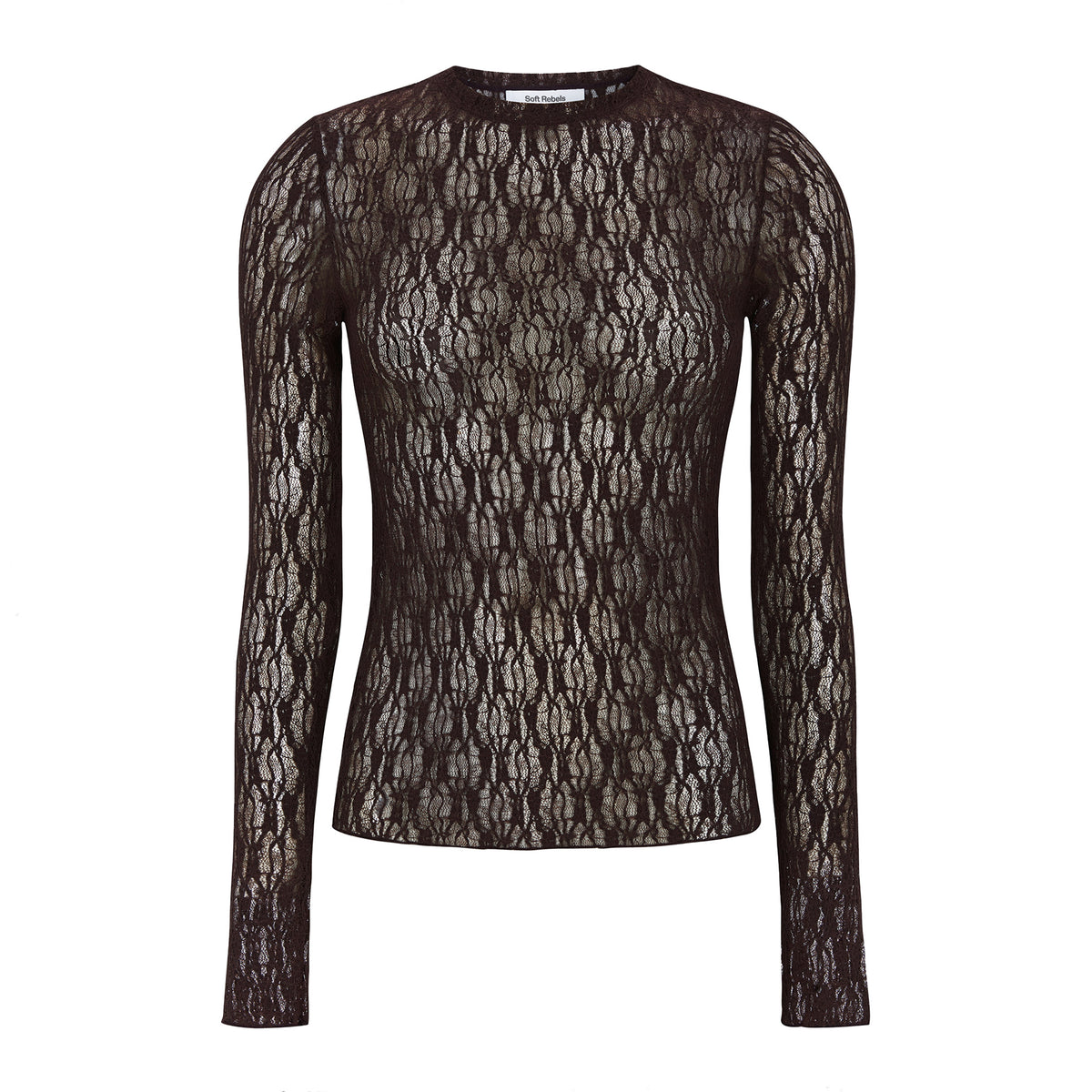 SOFT REBELS TOP OLENA CHOCOLATE PLUM