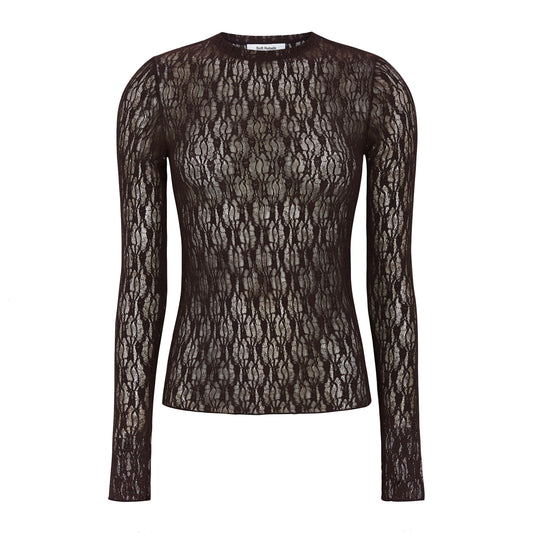 SOFT REBELS TOP OLENA CHOCOLATE PLUM