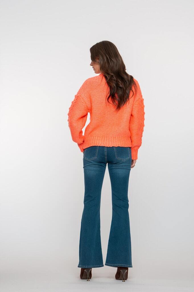 GEISHA JEANS FLARED STONEWASH DENIM