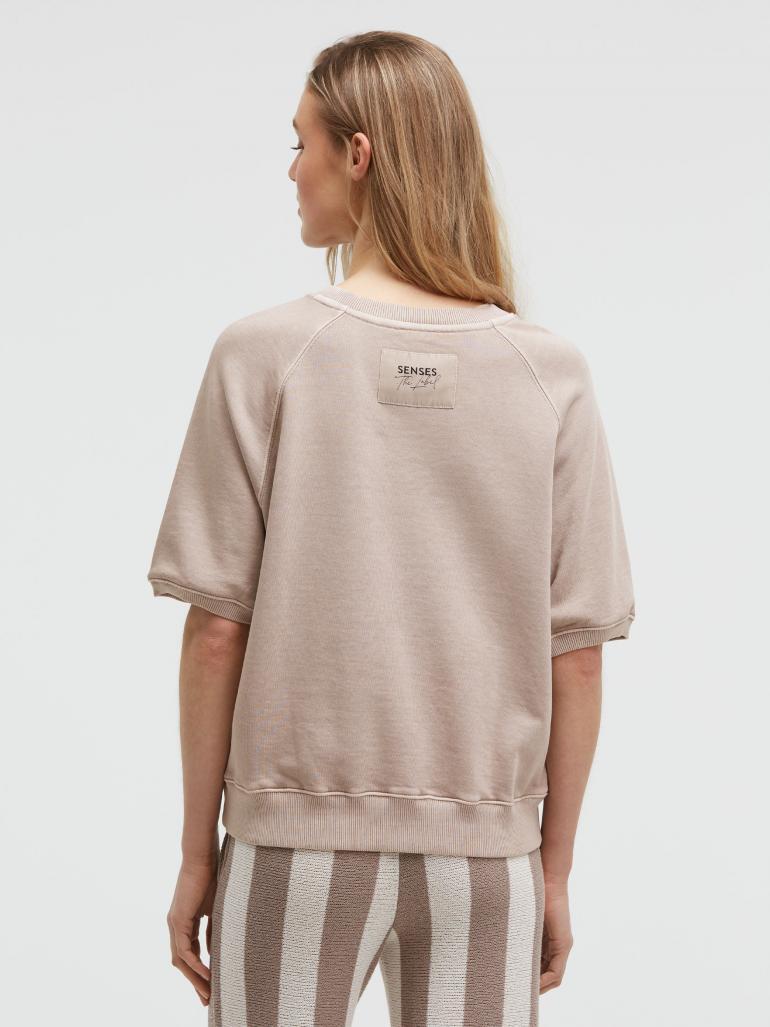 SENSES THE LABEL SWEATER SHORT SLEEVES TOFFEE
