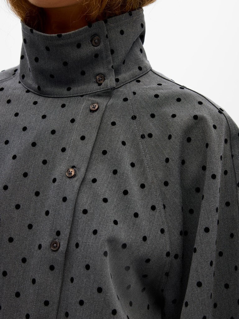 OBJECT JASJE MAXINE GUN METAL/BLACK DOTS