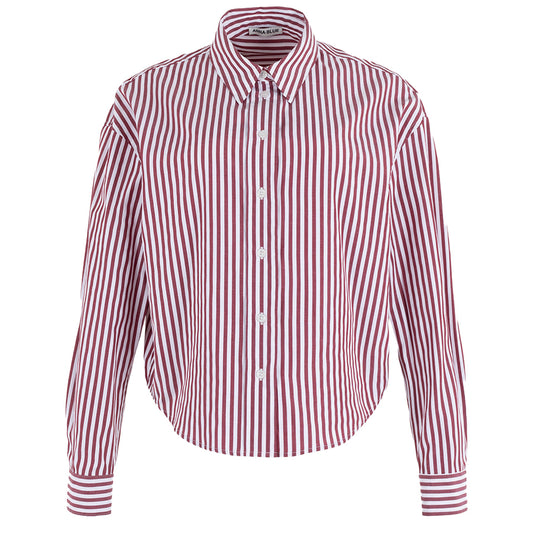ANNA BLUE BLOUSE SAM BORDEAUX STRIPE