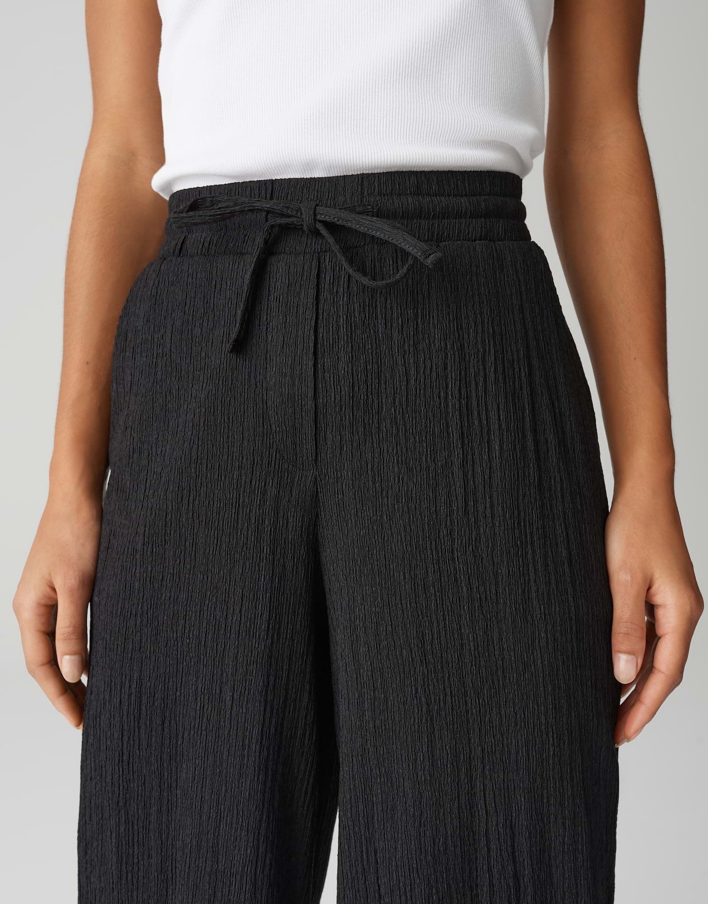 OPUS BROEK MILENI CRINKLE BLACK