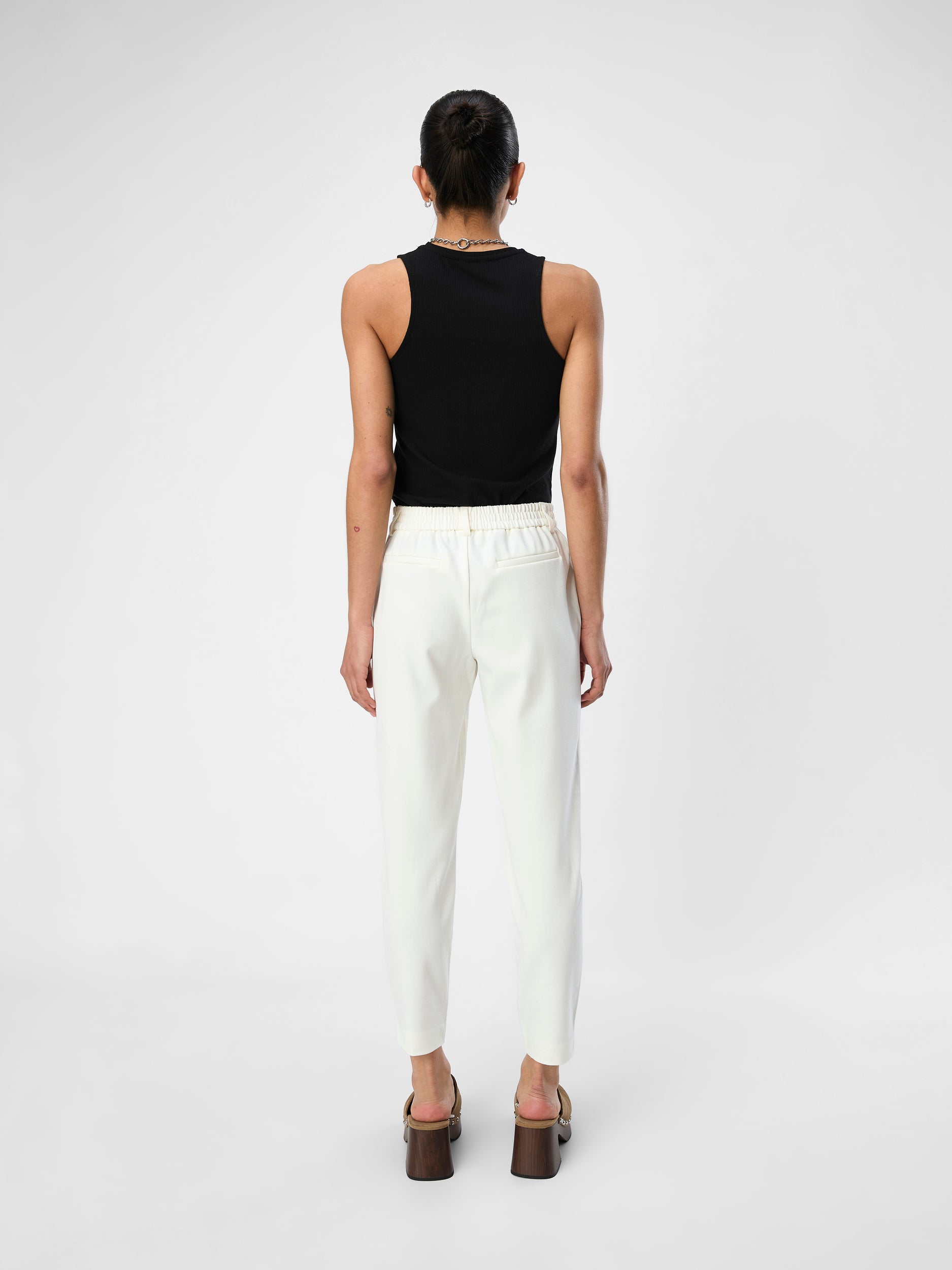 OBJECT BROEK LISA SLIM CLOUD DANCER